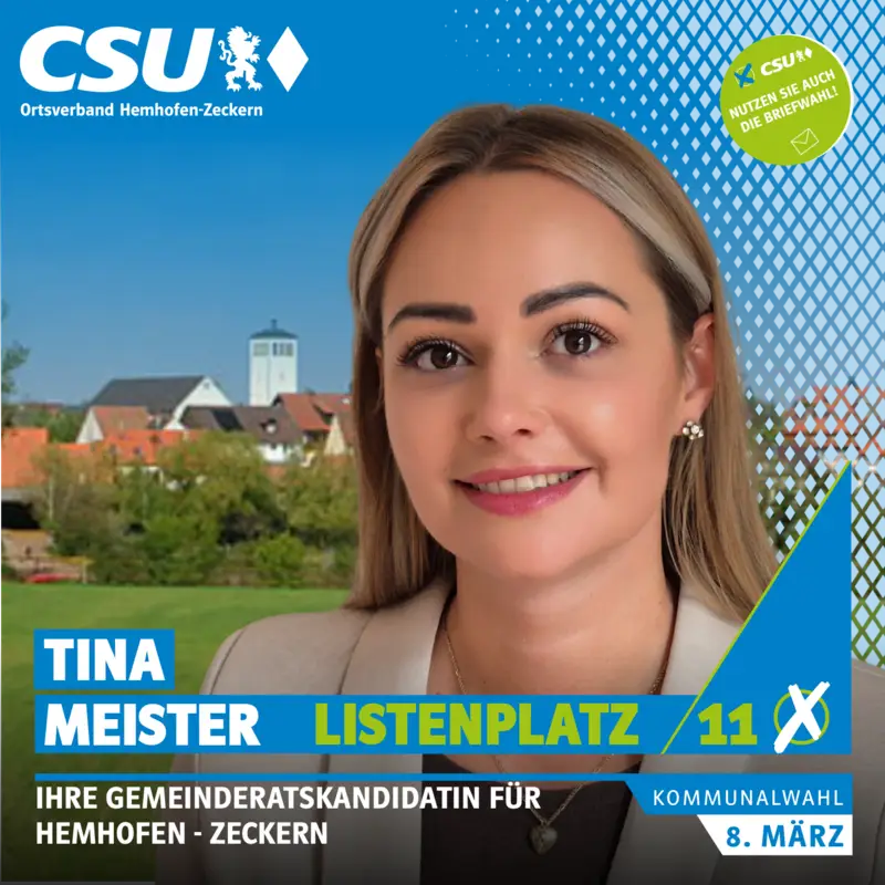 Listenplatz 11: Tina Meister – Gemeinderatskandidatin in Hemhofen-Zeckern