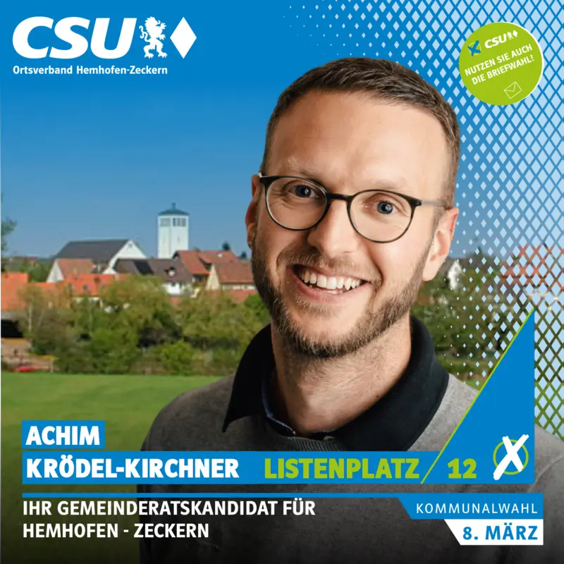 Listenplatz 12: Achim Krödel-Kirchner – Gemeinderatskandidat in Hemhofen-Zeckern