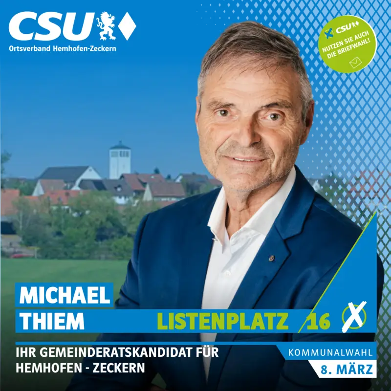 Listenplatz 16: Michael Thiem – Gemeinderatskandidat in Hemhofen-Zeckern