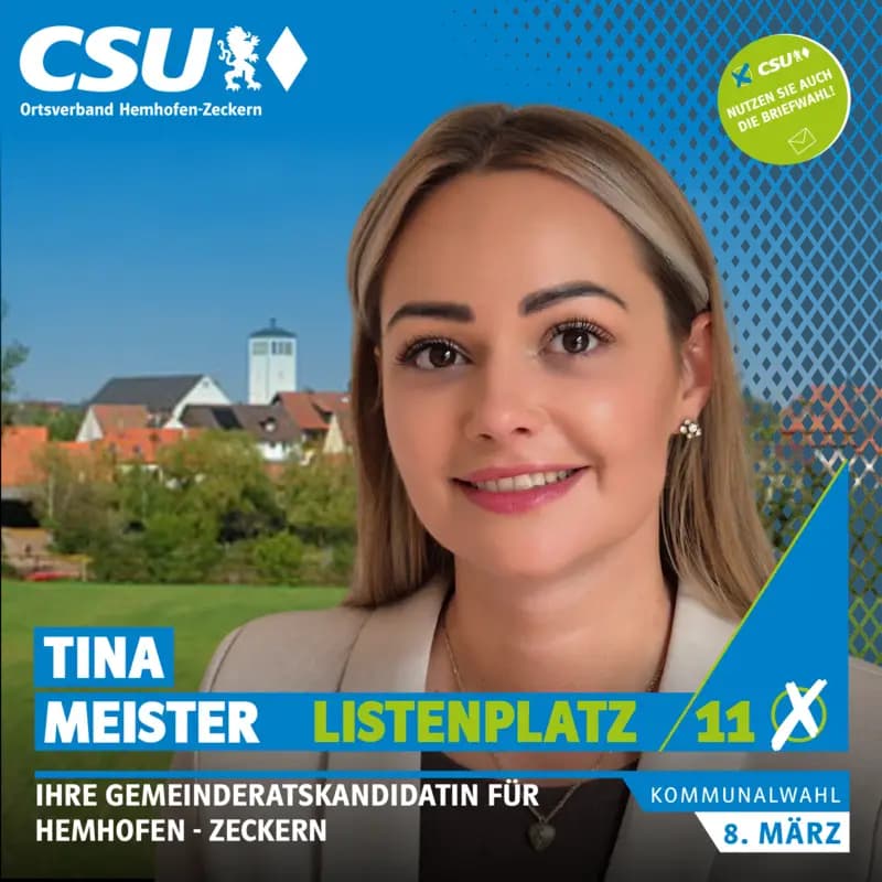 Listenplatz 11: Tina Meister – Gemeinderatskandidatin in Hemhofen-Zeckern