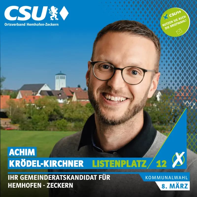 Listenplatz 12: Achim Krödel-Kirchner – Gemeinderatskandidat in Hemhofen-Zeckern