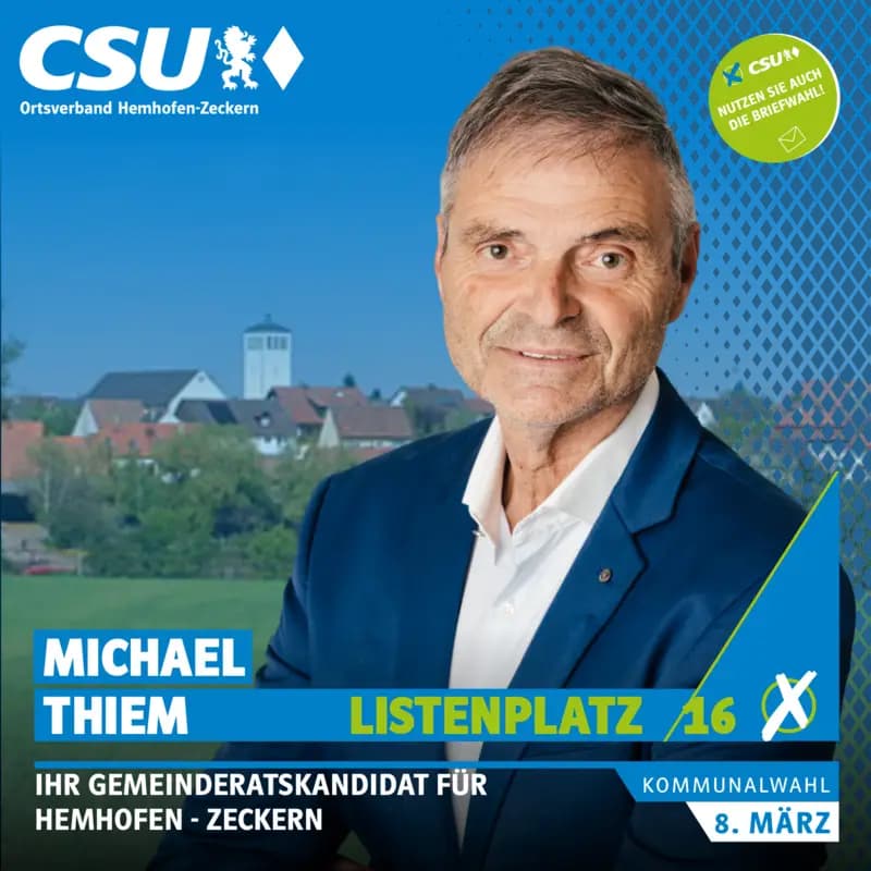 Listenplatz 16: Michael Thiem – Gemeinderatskandidat in Hemhofen-Zeckern