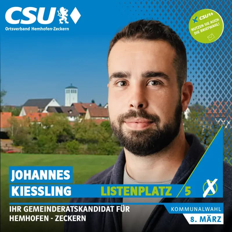 Listenplatz 5: Johannes Kiessling – Gemeinderatskandidat in Hemhofen-Zeckern
