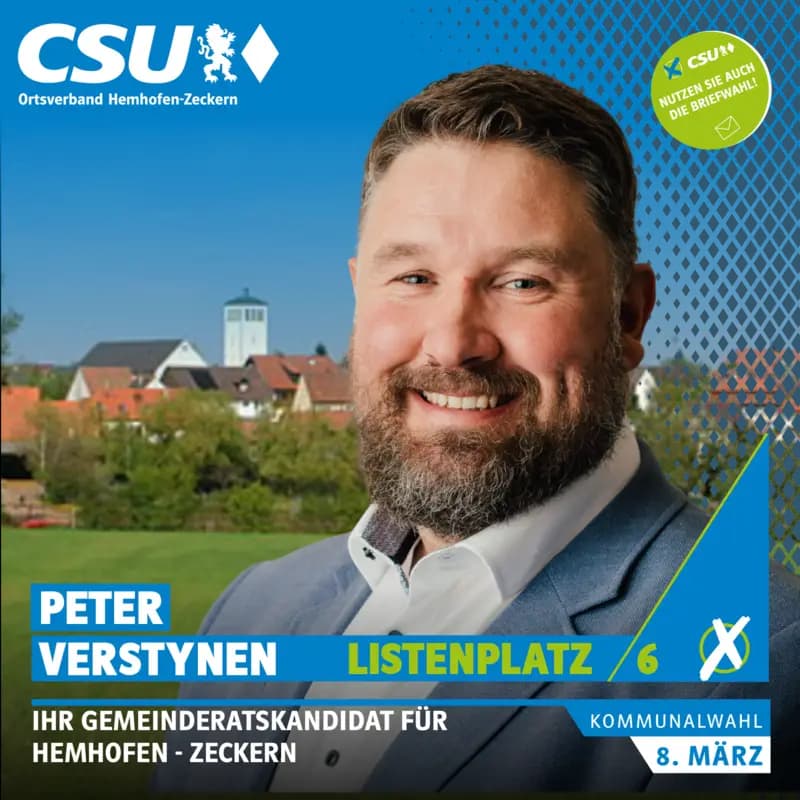Listenplatz 6: Peter Verstynen – Gemeinderatskandidat in Hemhofen-Zeckern